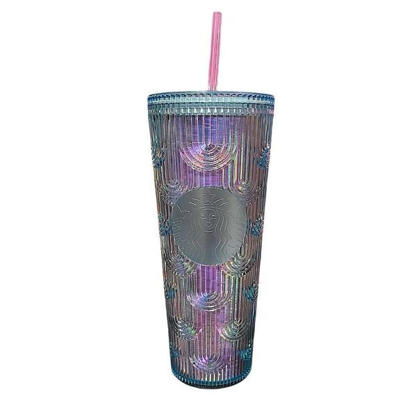 Starbucks Iridescent Scalloped Tumbler 24 Fl. Oz. Brand New - Picture 1 of 5